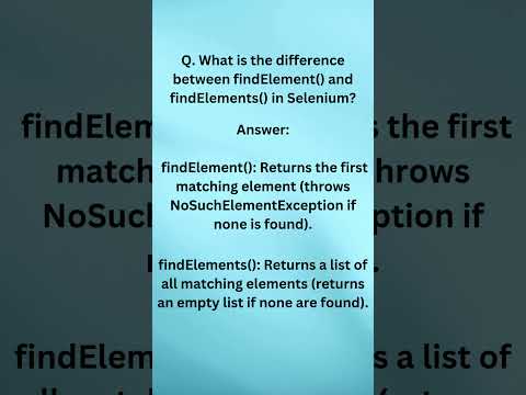 ✨ Frequently Asked Selenium-Java Interview Questions & Answers | Part 1 🚀