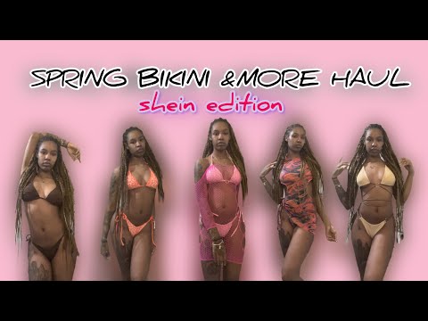 Spring bikini &more haul SHEIN edition|bikinis,shades,shoes,etc|Jayanarosee