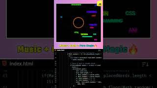 ❤️Create a Colorful Word Cloud Animation in JavaScript! | DevZiaul  #shorts #coding