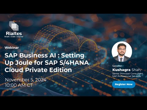 Mastering SAP Business AI: Set Up Joule in SAP S/4HANA Cloud Private Edition | SAP Webinar