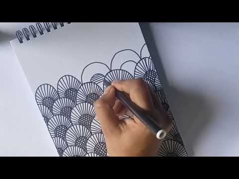 Easy zentangle pattern ||  zendoodle art