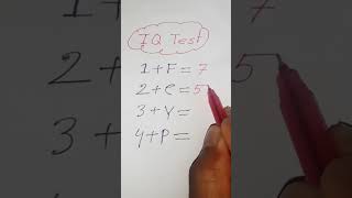 IQ Test  #maths #iqsmart #iqtest #mathstricks #iqboost #iqtestonline #solveitquickly #exam #iq