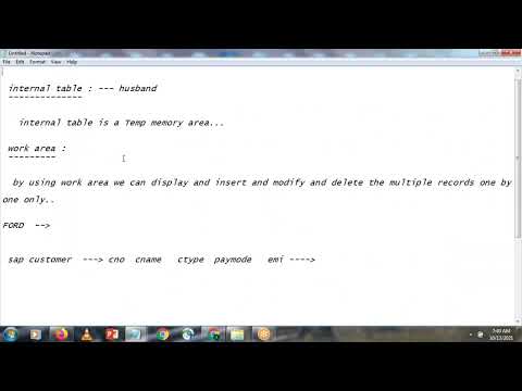 internal table introduction class