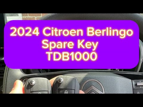 TDB1000 - 2024 Citroen Berlingo - Spare Remote Programming