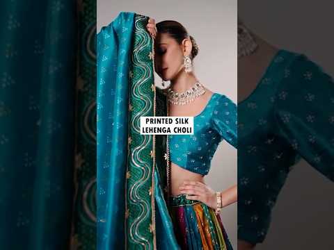 Bandhej Printed Silk Lehenga Choli For Sangeet