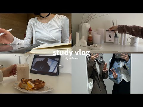 【Eng】study vlog📑| 実家暮らし大学生の日常☔️ | 姉ちょっぴり初登場| 7sGood購入品🌟 | ピラティス始めてみました | 一時帰国中のお友達との大学ライフ