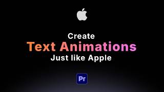 Apple-Style Smooth Text Animation in Premiere Pro 2026