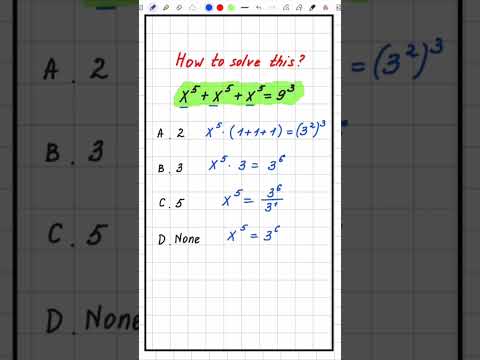 Exponent Math With x #shortsfeed #shorts #math
