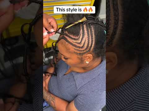My first attempt at the viral Mohawk style on one of my favorite clients # #stylistspotlight #braids