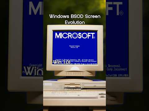 Evolution of Windows BSOD Screens - (Win 1.0 - Win 11)