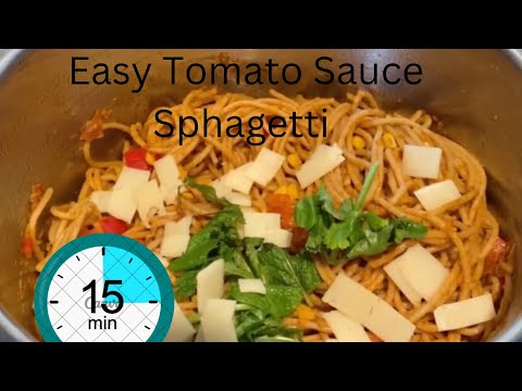 Spaghetti with Tomato sauce || quick Dinner Recipe || Easy & Delicious recipe #dinner #sphegetti #🍝