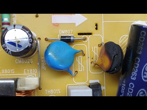 LCD monitor power supply repair - replacing caps and varistors