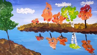 Acrilic Painting  🎨 LAKE 🎨| How to Draw | Magic Paintings