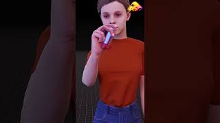 Asthma Inhaler 😲 3D Animation #3d #hindi #3danimation
