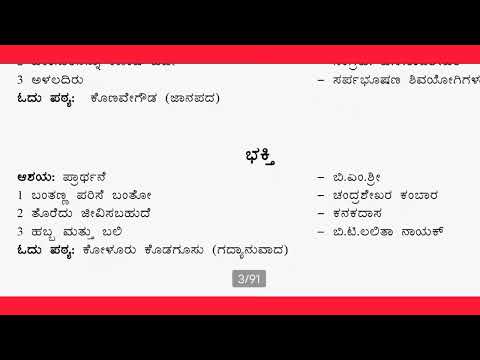 1st year b.com KANNADA text book notes pdf || ACCORDING TO NEP
