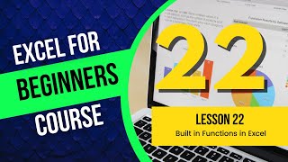 Built in Functions in Excel & how to use them | Excel for Absolute Beginners - #22