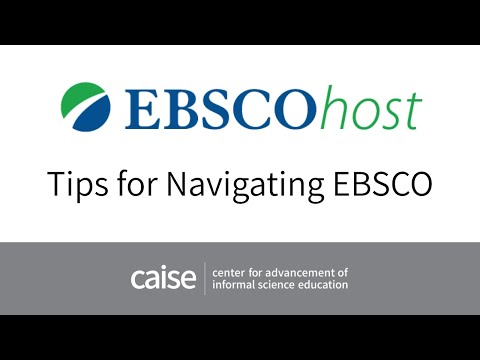 Accessing Peer-Reviewed Research via EBSCO on InformalScience.org