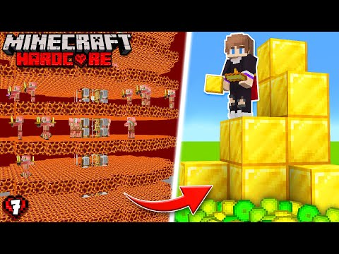 I Built An INSANE Gold Farm in Hardcore Minecraft! (#7)