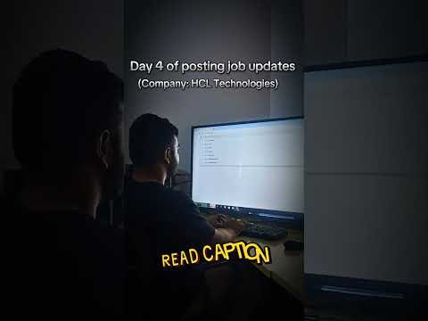 HCL Technologies hiring software engineer ⏩ Read description #itjobs #jobs  #job #shorts #short #yt