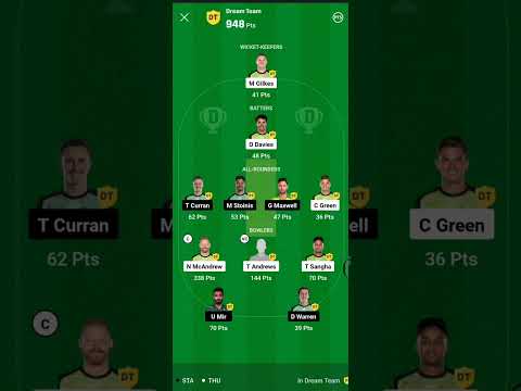 Live proof winning || fantasy prediction cricket #bbl2024 #dream #dream11prediction #cricketpredicti