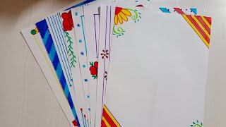8 Border Designs/Project Paper Border Design/Easy Project design/Assignment Front page decoration..