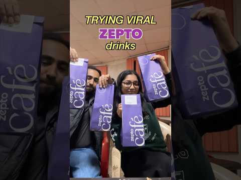 trying VIRAL ZEPTO drinks🥤😍 #trending #shorts