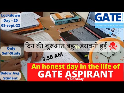 an honest day in the life of gate aspirants || try to crack gate 2023 exam in 6 months || Day 20