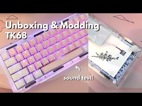 Unboxing & Modding the Epomaker TK68 Mechanical Keyboard | Clear Keyboard | Sound Test