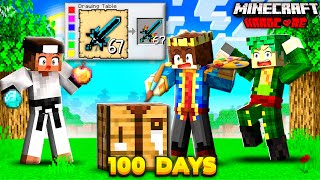 100 days but YOU GET WHAT YOU DRAW In Hardcore Minecraft 😱