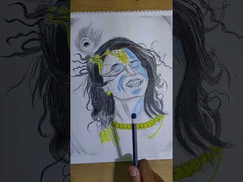 श्री कृष्ण❤️ #youtubeshorts #krishna_sketch #sketch