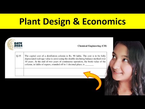 GATE Chemical Engineering | Question Paper Solution | 2024 | Plant Design & Economics | Depreciation