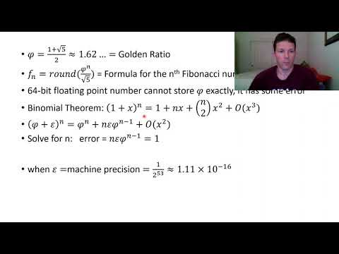 Fibonacci Formula Error Analysis