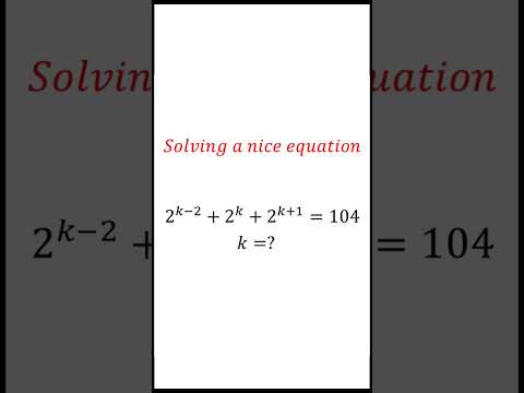 A great exponential equation. Solving an interesting problem. #exponentialproblem #maths