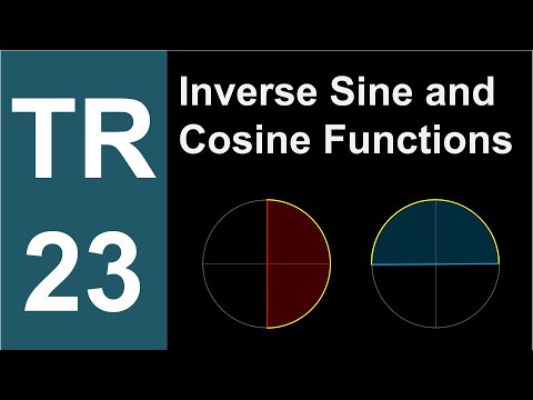 TR-23: Inverse Sine and Cosine Functions (Trigonometry series by Dennis F. Davis)