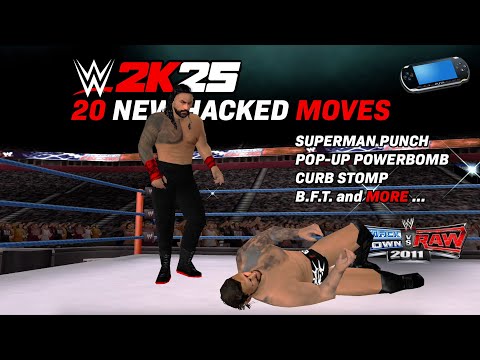 WWE 2K25 PSP: 20 New Hacked Moves (Superman Punch, Curb Stomp, Pop-Up Powerbomb, ....)