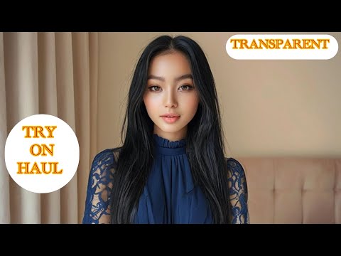 4K transparent try on haul | transparent sheer | try on haul mirror view | try on haul at the mall