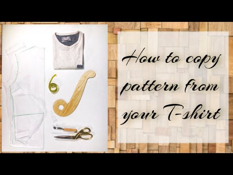 HOW TO COPY PATTERN FROM YOUR T-SHIRT. Step by step tutorial on how to copy a pattern of a t-shirt