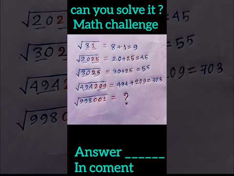 Square root | math challenge | square root tricks #shorts