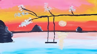 Acrilic Painting  🎨 JAPANESE CHILL 🎨| How to Draw | Magic Paintings | Relaxing Music