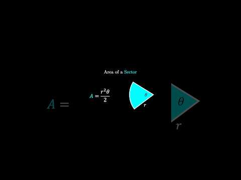 Deriving the formula to find the area of a sector in radians 🤨 #maths #trigonometry #circles