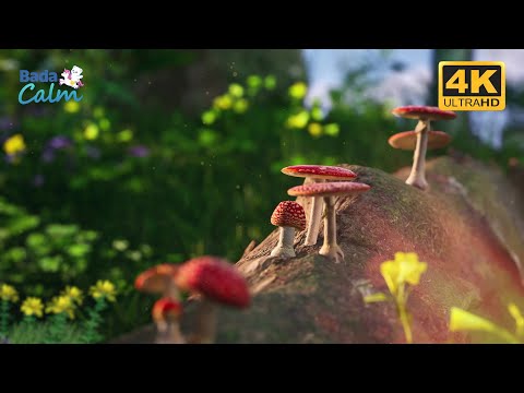 [4K] Stress Relief Meditation for Kids | Sailing in the Clouds | Badanamu Calm