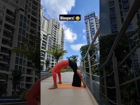 Yoga bloopers #ytshorts #youtube #chakrasana #wheel #yoga #cardio #workout #strengthtraining