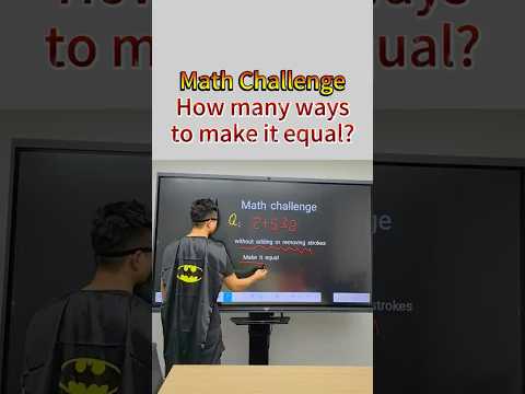 Can you make it equal by moving strokes?#math #maths #challenge #mathchallenge #javboard