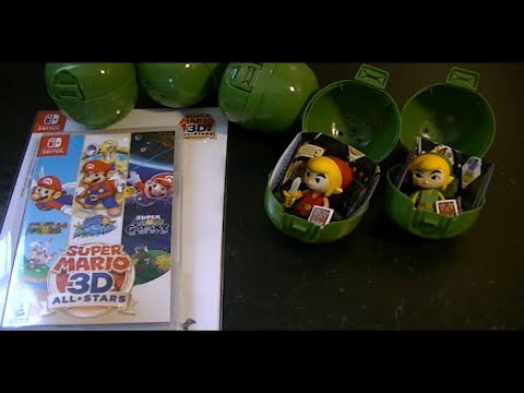 Back from Gamestop w/ Super Mario 3D All Stars + Zelda figures uncapsuling