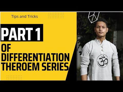 PART 1 OF DIFFERENTIATION THEROEM// MATHS // Maharashtra Board.