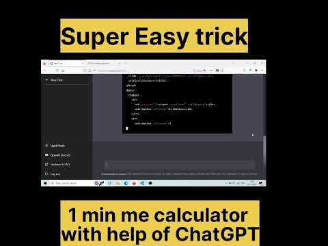 1 min me Free Calculator banaye with help of Chatgpt #shorts #yshorts #viralvideo