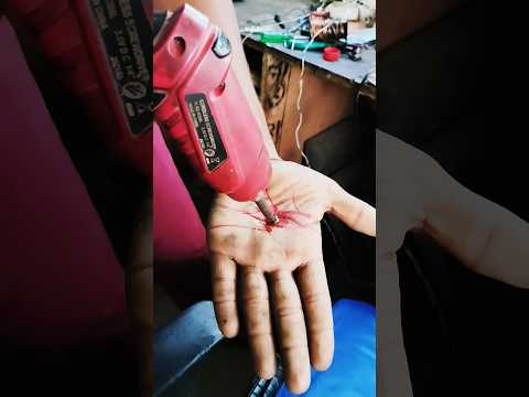 drill machine challenge hand cuting #anime #drill #hand #cut #challange #viral 🔥🔥