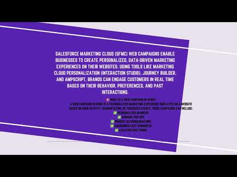 Marketing cloud personalization Web Campaign (❁´◡`❁)