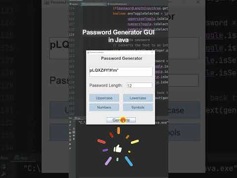 I made a password generator in java 🔑