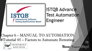 ISTQB Test Automation Engineer | 6.4 Factors to Consider when Automating Confirmation Testing